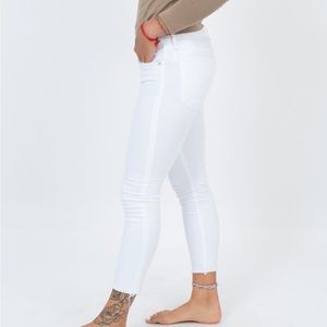 rag & bone Ankle Dre Capri Slim Fit Raw Hem Jeans White Size 29